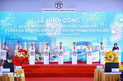 Hà Nội khởi công 3 dự án nhà ở xã hội và 5 dự án đường sắt đô thị