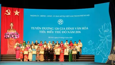 Hà Nội tuyên dương 126 gia đình văn hóa tiêu biểu Thủ đô năm 2026