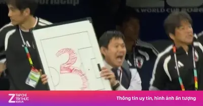 HLV Nhật Bản gây sốt với bảng chiến thuật khổng lồ tại World Cup 2026