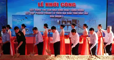 Khởi công 100 căn nhà tránh lũ cộng đồng tại Đắk Lắk, tổng vốn hơn 170 tỉ đồng