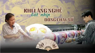 Làng quạt Chàng Sơn: Công nghệ và trải nghiệm thổi hồn mới cho nghề truyền thống