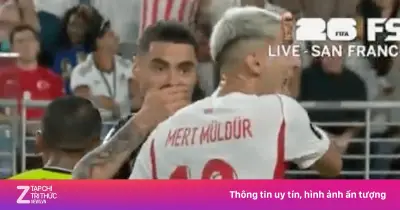 Miguel Almiron nhận thẻ đỏ chưa từng có tại World Cup vì che miệng
