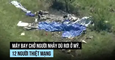 Máy bay chở 11 khách nhảy dù rơi ở Mỹ, toàn bộ thiệt mạng