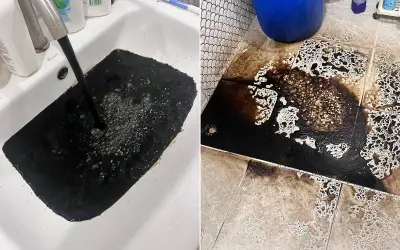 Nước máy đen như cà phê khiến người phụ nữ hoảng hốt khi tắm