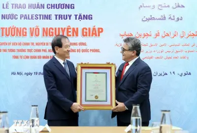 Palestine truy tặng Huân chương Đại huy chương cho Đại tướng Võ Nguyên Giáp