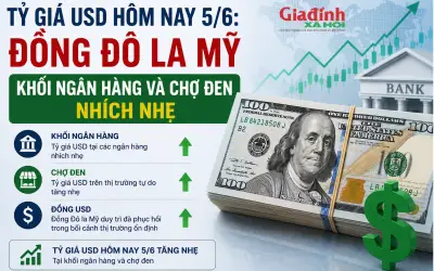 Tỷ giá USD hôm nay 5/6: Đồng đô la Mỹ khởi ngân hàng và chợ đen nhích nhẹ