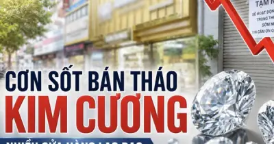 Thị trường kim cương Việt Nam lao đao vì làn sóng bán tháo, nhiều cửa hàng đóng cửa