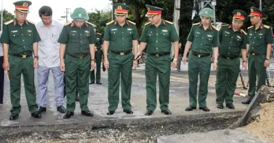 Thượng tướng Lê Quang Minh kiểm tra tìm kiếm hài cốt liệt sĩ tại Quảng Ngãi