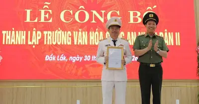 Thành lập trường Văn hóa Công an Nhân dân II