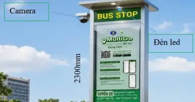 TP.HCM chốt mẫu trụ dừng xe buýt mới T04 tích hợp năng lượng mặt trời