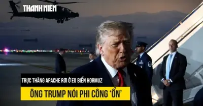 Trực thăng Apache rơi ở eo biển Hormuz, ông Trump nói phi công ổn