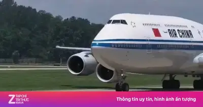 Video máy bay của Chủ tịch Tập Cận Bình hạ cánh xuống Bình Nhưỡng