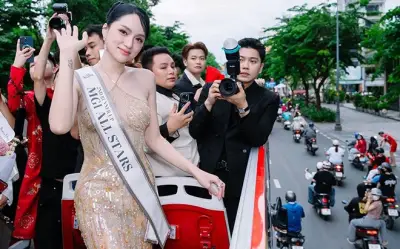 Xe buýt chở Hoa hậu Hương Giang bị phạt vì vi phạm giao thông