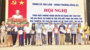 200 hộ dân phường Hồng Hà nhận sổ đỏ tái định cư cầu Trần Hưng Đạo
