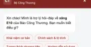 Bộ Công Thương ra mắt chatbot giải đáp về xăng E10 cho người dân
