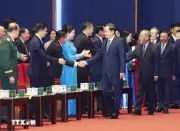 Chủ tịch Quốc hội và Thường trực Ban Bí thư dự khai mạc Đại hội IX Hội Nông dân Việt Nam