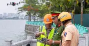 Cận cảnh công an Hà Nội thí điểm UAV giám sát an ninh trật tự từ trên không
