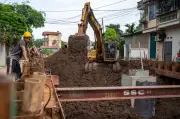 Công trường kênh Thụy Phương gấp rút hoàn thiện trước hạn tháng 6