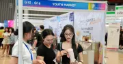 Gian hàng sôi động tại Thai Festival 2026 thu hút đông đảo khách tham quan