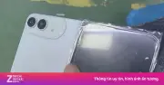 Hình ảnh thực tế iPhone màn hình gập màu trắng lộ diện