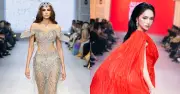 Hoa hậu MGI All Stars đứng đỡ Hương Giang ở Việt Nam: Hồ Quỳnh Hương catwalk