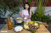 Á hậu Thúy An biến sân thượng thành vườn rau, bếp quê giữa lòng phố thị