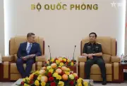 Đại tướng Phan Văn Giang tiếp Bộ trưởng Hải quân Hoa Kỳ