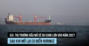 IEA dự báo dư cung dầu mỏ năm 2027 sau khi mở lại eo biển Hormuz