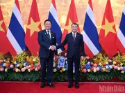 Lễ đón chính thức Thủ tướng Thái Lan tại Việt Nam