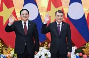 Lễ đón Thủ tướng Lào Sonexay Siphandone thăm chính thức Việt Nam trang trọng