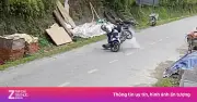 Đá lở từ vách núi ở Cao Bằng rơi trúng người đi xe máy, một người bị thương