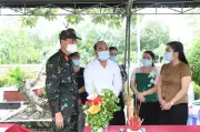 Lãnh đạo Cần Thơ thăm đội lấy mẫu ADN hài cốt liệt sỹ