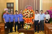 Lãnh đạo Viện Kiểm sát Tối cao, Học viện Chính trị, Bộ NN&MT thăm Báo Nhân Dân