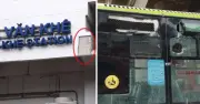 Mảng bê tông từ nhà ga metro rơi trúng xe buýt BRT, vỡ kính