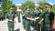 Đoàn kiểm tra Bộ đội Biên phòng làm việc tại Đồn Biên phòng cửa khẩu Đắk Ruê