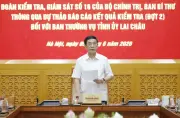 Đoàn kiểm tra giám sát của Bộ Chính trị làm việc với Thường vụ Tỉnh ủy Lai Châu