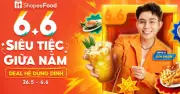 Đập tan cơn nóng ngày hè với ưu đãi hấp dẫn từ ShopeeFood 6/6