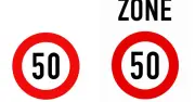Phân biệt biển báo P.127 và R.E,9d: Chữ 'ZONE' thay đổi phạm vi hiệu lực