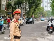 Phân luồng giao thông phục vụ sự kiện tại Hà Nội ngày 7/8