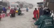 Quốc lộ 51 chìm trong biển nước, giao thông ùn tắc hàng km
