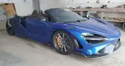Siêu xe McLaren 765LT Spider cháy rụi vẫn được săn đón trong phiên đấu giá phế liệu