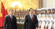 Thủ tướng Lê Minh Hưng đón Thủ tướng Lào Sonexay Siphandone thăm chính thức Việt Nam