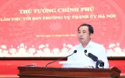 Thủ tướng làm việc với Hà Nội về tăng trưởng hai con số và giải ngân đầu tư công
