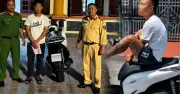 Thanh niên Ninh Bình lái Honda SH bằng chân bị tịch thu xe