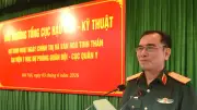 Thiếu tướng Nguyễn Đình Chiêu dự sinh hoạt chính trị tại Viện Y học dự phòng Quân đội