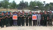 Thượng tướng Trương Thiên Tô thăm, động viên lực lượng xây dựng trường nội trú