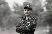 Thượng úy Lê Văn Thắng từng tham gia sao nhập ngũ, nay là tăng lễ phụ hóa trang