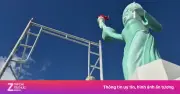 Tháo dỡ tượng 'Nữ thần khai phóng' xây trái phép tại khu đô thị E.City Tân Đức