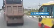 Tài xế xe đầu kéo lạng lách chèn đường bị phạt gần 50 triệu đồng