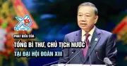 Tổng Bí thư, Chủ tịch nước Tô Lâm phát biểu chỉ đạo Đại hội Đoàn toàn quốc lần thứ XIII